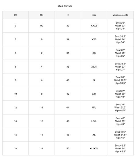 burberry brit size chart|burberry 10y size chart.